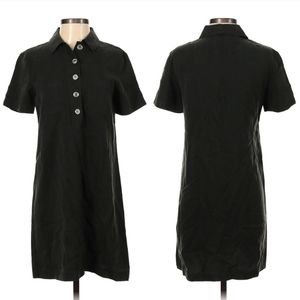 VTG Talbots Petite‎ Washed Black Tencel Polo Popover Dress 4P